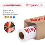 Plottersarf Waterprof Microporous 200 gr 152 cm 30 mt 1 Rulo Parlak Fotoğraf Kağıdı