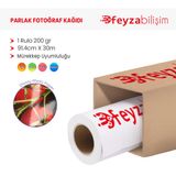 Plottersarf Waterprof Microporous 200 gr 91.4 cm 30 mt 1 Rulo Parlak Fotoğraf Kağıdı