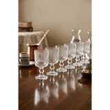 PLT Design 6 Adet Julia Kristal Ayaklı Kahve Yanı Su Ve Meşrubat Bardağı Sunum Bardağı 100ml