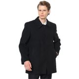 PLT8206 DEWBERRY ERKEK PALTO-DÜZ SİYAH