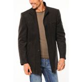 Plt8306 Dewberry Erkek Palto-Diagonal Kahve