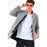PLT8327 DEWBERRY ERKEK KABAN-DİAGONAL GRİ