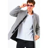 PLT8327 DEWBERRY ERKEK KABAN-DİAGONAL GRİ