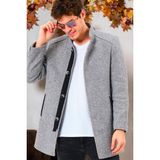 PLT8327 Dewberry Erkek Kaban-Koyu Diagonal Gri