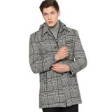 PLT8335 DEWBERRY ERKEK PALTO-AÇIK DESENLİ SİYAH