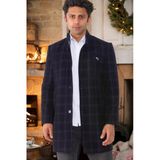PLT8367 DEWBERRY ERKEK PALTO-DESENLİ AÇIK LACİVERT