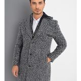 PLT8371 DEWBRRY ERKEK PALTO-DESENLİ LACİVERT