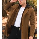 PLT8371 DEWBRRY ERKEK PALTO-DÜZ CAMEL