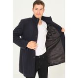PLT8386 DEWBERRY ERKEK PALTO-DİAGONAL KOYU LACİVERT