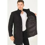 PLT8386 DEWBERRY ERKEK PALTO-DİAGONAL SİYAH