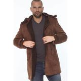 PLT8399 DEWBERRY SÜET GÖRÜNÜMLÜ ERKEK PALTO-AÇIK KAHVE