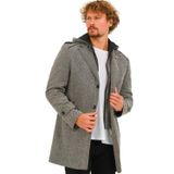 PLT8401 DEWBERRY ERKEK PALTO-DİAGONAL GRİ