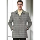 PLT9206 Dewberry Erkek Palto-Düz Gri