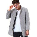 PLT9327 Dewberry Erkek Kaban-Diagonal Gri