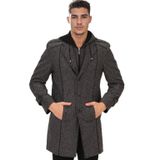 PLT9334 DEWBERRY ERKEK PALTO-DESENLİ GRİ