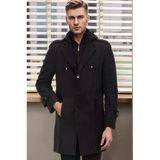 PLT9334 Dewberry Erkek Palto-Siyah-Lacivert