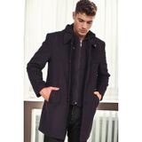 PLT9335 DEWBERRY ERKEK PALTO-DESENLİ LACİVERT