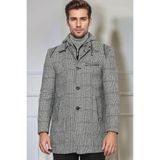PLT9335 Dewberry Erkek Palto-Ekose Gri - M