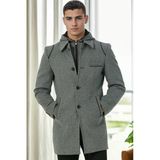 PLT9335 Dewberry Erkek Palto-Koyu Gri