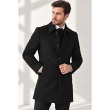 PLT9364 Dewberry Erkek Palto-Siyah - 3XL