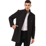 PLT9367 Dewberry Erkek Palto-Düz Antrasit