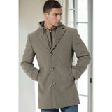 PLT9376 Dewberry Erkek Palto-Koyu Gri