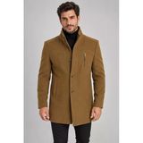 PLT9386 Dewberry Erkek Palto-Camel-1