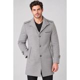 PLT9391 Dewberry Erkek Palto-Gri-2