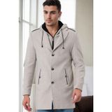 PLT9406 DEWBERRY ERKEK PALTO-DESENLİ BEJ