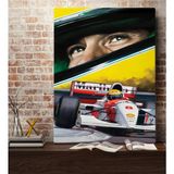 Plucopy Bk Gift F1 Ayrton Senna Tasarımlı Kanvas Tablo 70 x 100 Cmcm-1 - Renkli