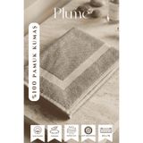 Plume Ceramic Home PlumeHome 2'li Set Çeyizlik, Misafir %100 Pamuk Taş Rengi Ayak Havlusu Banyo Paspas Seti 50x70