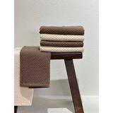 Plumehome 4'lü El Havlu Seti - 30X50 cm | Çeyizlik, Misafir, Mutfak, Banyo Için Hediye Havlu - Kahve - 30 x 50 cm