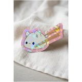 Plumie Meowchi Chopstick Kedi Hologramlı Laminasyonlu Sevimli Sticker – Laptop, Defter, Ajanda Stickerı