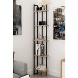 Plus aksesuar Kitaplık Raf Köşe Kitaplık Metal Kitaplık 5 Katlı Raf Kitaplık 185x45x20
