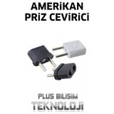Plus Bilişim Amerikan Fiş Çevirici Amerika'yı Türkiye'ye Çeviren Adaptör Fiş Ucu Amerikan Dişi Türk Erkek