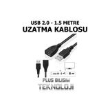 Plus Bilişim OEM Usb 2.0 Uzatma Kablosu 1.5 Metre Erkek - Dişi Yüksek Hız Plus Bilişim