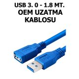 Plus Bilişim OEM USB 3.0 Uzatma Kablosu 1.5 Metre Erkek Dişi Dayanıklı Yüksek Hızlı Plus Bilişim