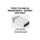 Plus Bilişim Type C to Usb Otg USB 3.0 Dönüştürücü, Çevirici Aparat Çok Hızlı Universal Plus Bilişim