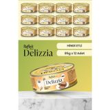 Plus Delizzia / Kıyılmış Hindi Etli Yetişkin Kedi Maması 85G X 12 Adet