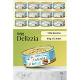 Plus Delizzia / Kıyılmış Ton Balıklı Yetişkin Kedi Maması 85G X 12 Adet