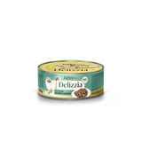 Plus Delizzia / Sos İçinde Parça Etli Somonlu & Tavuklu Yetişkin Kedi Maması 85G