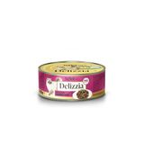 Plus Delizzia / Sos İçinde Parça Etli Tavuklu & Ciğerli Yetişkin Kedi Maması 85Gr