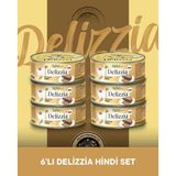 Plus Delizzia Yetişkin Hindi Etli Pate Kedi Maması 6x85 gram