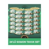 Plus Delizzia Yetişkin Somonlu-Tavuklu Gravy Kedi Maması 24x85 gram