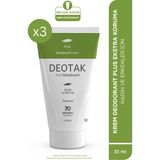 Plus Ekstra Koruma 7 Güne Kadar Etkili Krem Deodorant 35 ml x 3 Adet