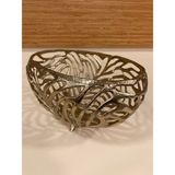Plus Home Kase Meyvelik El Yapımı Döküm Pirinç Oval ve Derin Model Altın Ortaboy Çapı 29 cm Yükseklik 16 cm