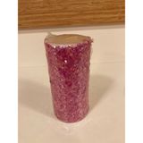 Plus Home Mum Tekli Uzun Silindir Model Pullu Pembe Yükseklik 15 cm Çapı 7 cm