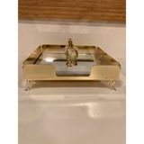 Plus Home Peçetelik Kare Model Pirinç Altın Aynalı 20X20 cm