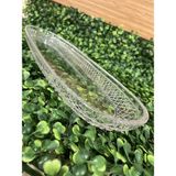 Plus Home Salata Sunum Kayık Kesme Kristal Cam Şeffaf El Işçiligi Ortaboy Çapı 41X12 cm - 41 x 12 cm