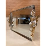 Plus Home Tepsi Pirinç Gala Model Gümüş Küçükboy 27X18 cm